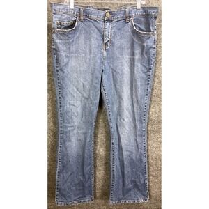 Calvin Klein Jeans‎ Flare Women 16x32 Blue Mid Rise Denim